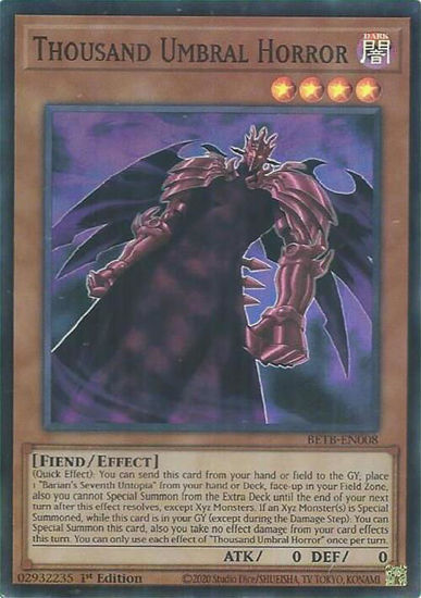 Thousand Umbral Horror - BETB-EN008 - Super Rare 1st Edition