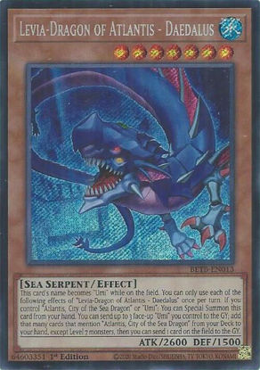 Levia-Dragon of Atlantis - Daedalus - BETB-EN013 - Secret Rare 1st Edition