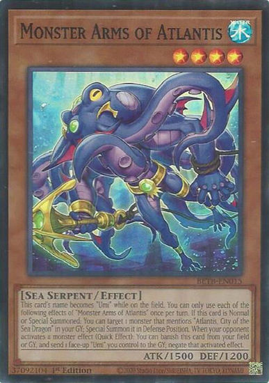 Monster Arms of Atlantis - BETB-EN015 - Super Rare 1st Edition
