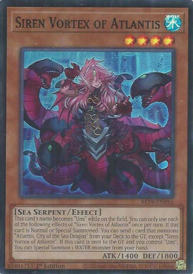 Siren Vortex of Atlantis - BETB-EN016 - Super Rare 1st Edition
