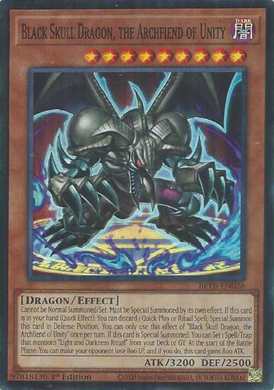 Black Skull Dragon, the Archfiend of Unity - BETB-EN026 - Super Rare 1st Edition