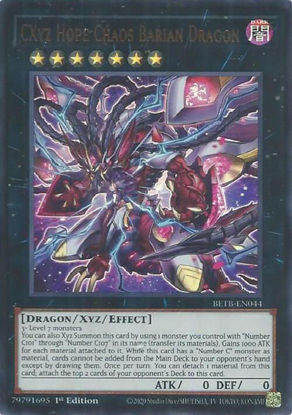 CXyz Hope Chaos Barian Dragon - BETB-EN044 - Ultra Rare 1st Edition