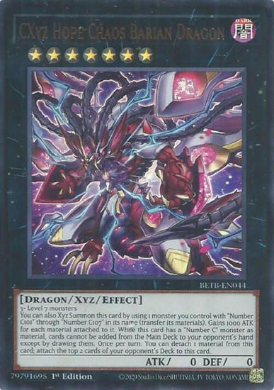 CXyz Hope Chaos Barian Dragon - BETB-EN044 - Ultra Rare 1st Edition