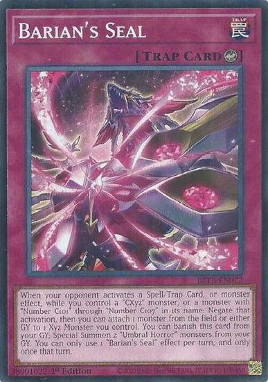 Barian's Seal - BETB-EN072 -  1st Edition