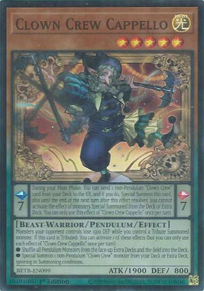 Clown Crew Cappello - BETB-EN099 - Super Rare 1st Edition